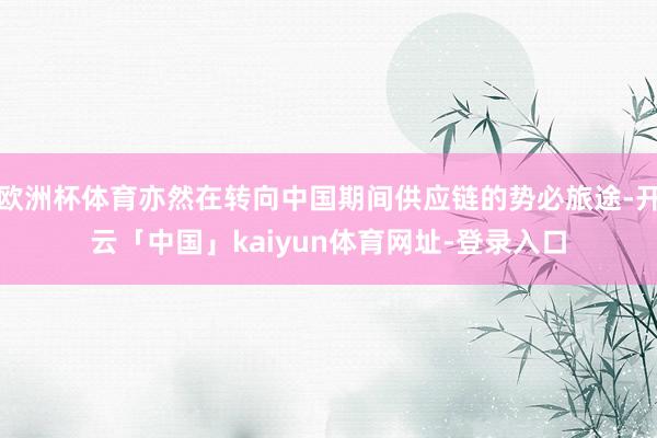 欧洲杯体育亦然在转向中国期间供应链的势必旅途-开云「中国」kaiyun体育网址-登录入口