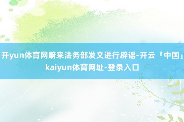 开yun体育网蔚来法务部发文进行辟谣-开云「中国」kaiyun体育网址-登录入口