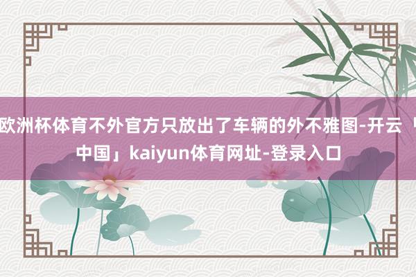 欧洲杯体育不外官方只放出了车辆的外不雅图-开云「中国」kaiyun体育网址-登录入口