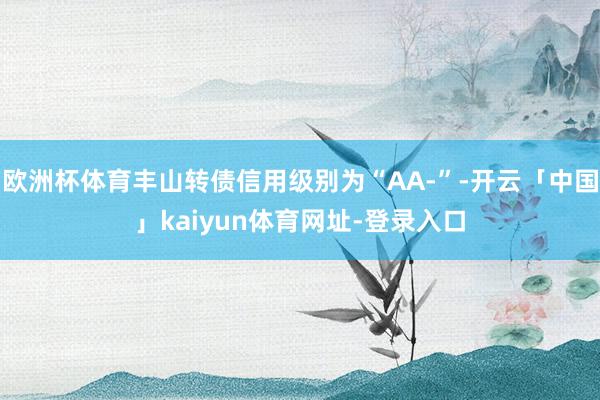 欧洲杯体育丰山转债信用级别为“AA-”-开云「中国」kaiyun体育网址-登录入口
